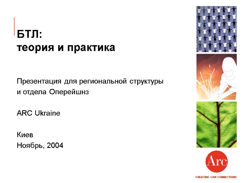 БТЛ:  теория и практика Презентация для региональной структуры  и отдела Оперейшнз 